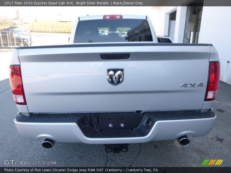 Bright Silver Metallic / Black/Diesel Gray 2017 Ram 1500 Express Quad Cab 4x4