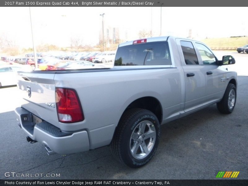 Bright Silver Metallic / Black/Diesel Gray 2017 Ram 1500 Express Quad Cab 4x4