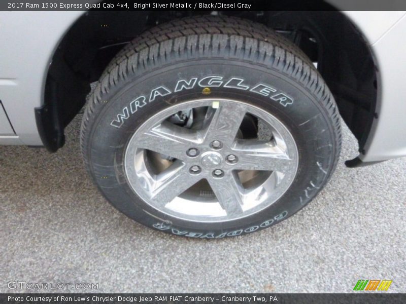 Bright Silver Metallic / Black/Diesel Gray 2017 Ram 1500 Express Quad Cab 4x4