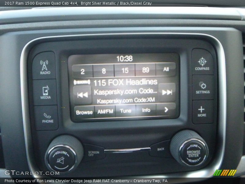 Bright Silver Metallic / Black/Diesel Gray 2017 Ram 1500 Express Quad Cab 4x4