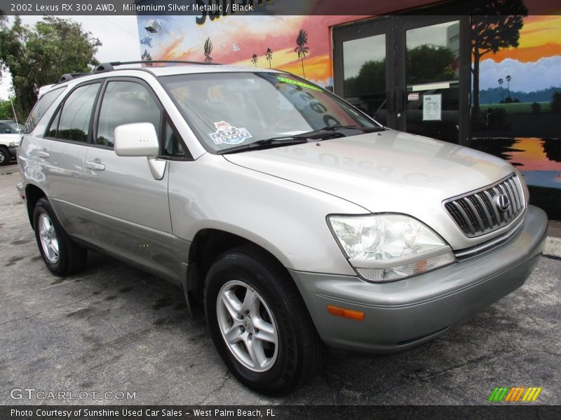 Millennium Silver Metallic / Black 2002 Lexus RX 300 AWD