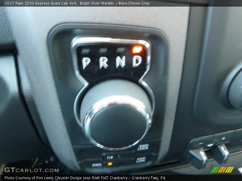 Bright Silver Metallic / Black/Diesel Gray 2017 Ram 1500 Express Quad Cab 4x4