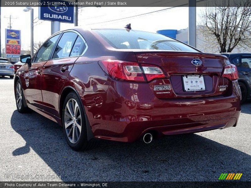 Venetian Red Pearl / Slate Black 2016 Subaru Legacy 2.5i Limited