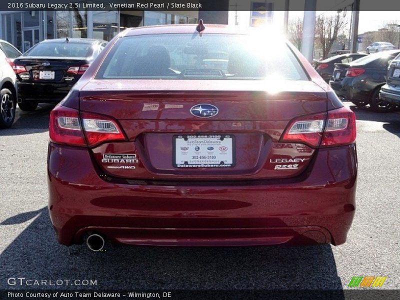 Venetian Red Pearl / Slate Black 2016 Subaru Legacy 2.5i Limited