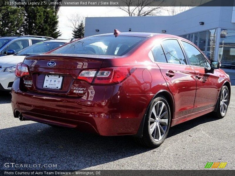 Venetian Red Pearl / Slate Black 2016 Subaru Legacy 2.5i Limited