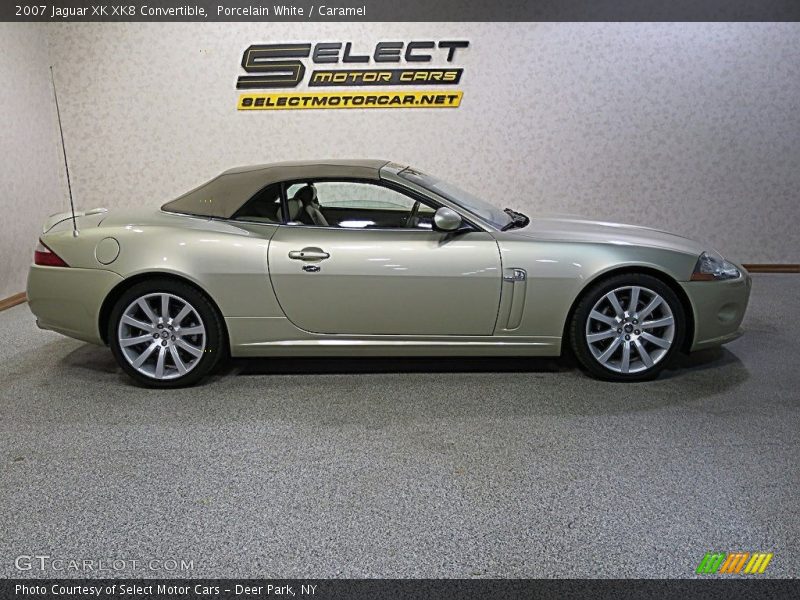 Porcelain White / Caramel 2007 Jaguar XK XK8 Convertible