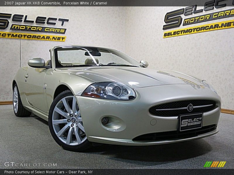 Porcelain White / Caramel 2007 Jaguar XK XK8 Convertible