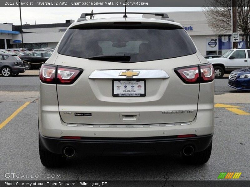 Champagne Silver Metallic / Ebony/Mojave 2013 Chevrolet Traverse LTZ AWD