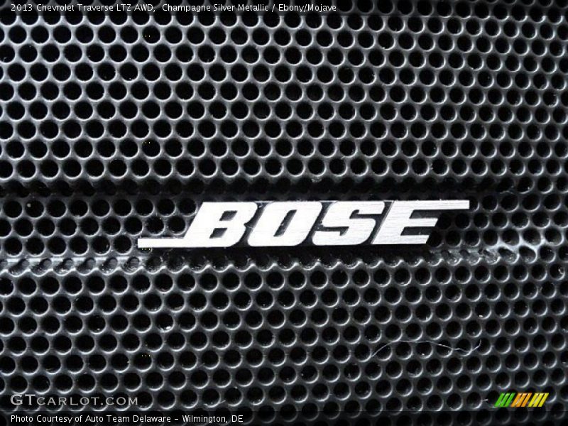 Champagne Silver Metallic / Ebony/Mojave 2013 Chevrolet Traverse LTZ AWD