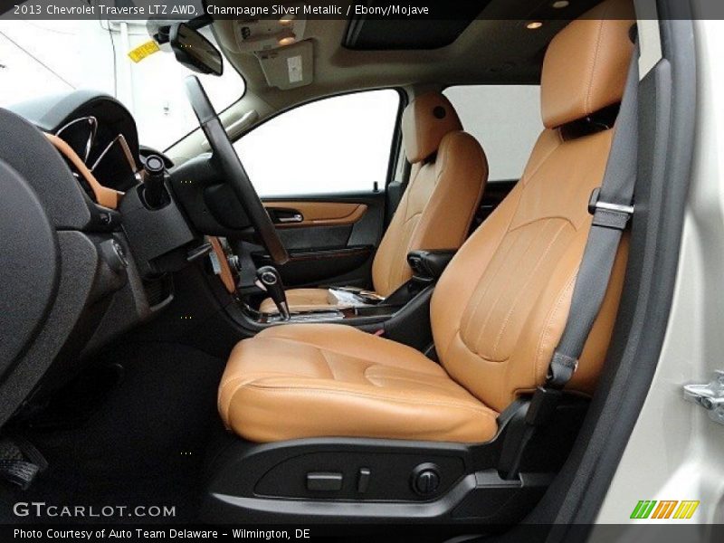 Champagne Silver Metallic / Ebony/Mojave 2013 Chevrolet Traverse LTZ AWD