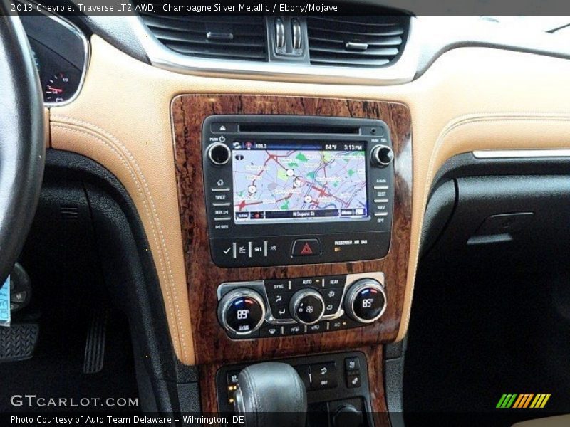 Champagne Silver Metallic / Ebony/Mojave 2013 Chevrolet Traverse LTZ AWD