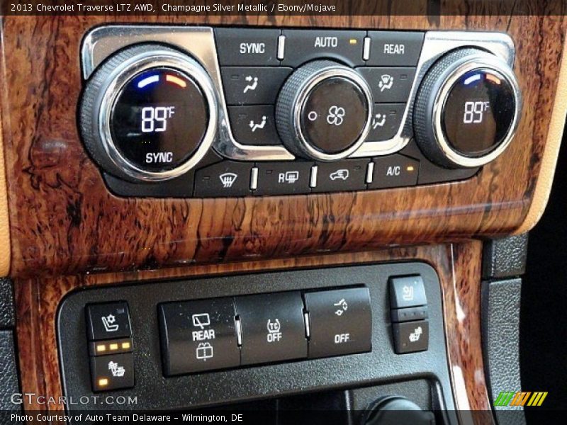 Champagne Silver Metallic / Ebony/Mojave 2013 Chevrolet Traverse LTZ AWD