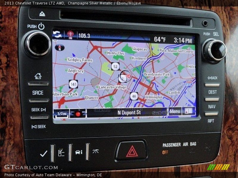 Champagne Silver Metallic / Ebony/Mojave 2013 Chevrolet Traverse LTZ AWD