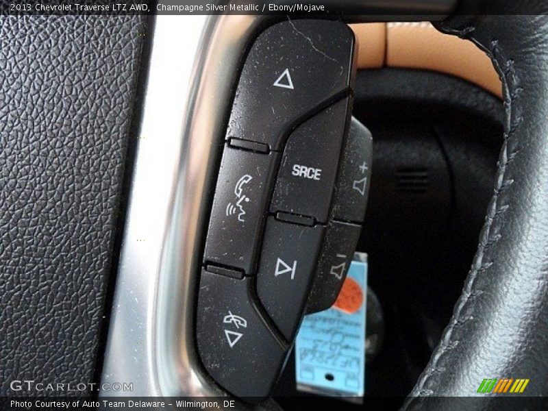 Champagne Silver Metallic / Ebony/Mojave 2013 Chevrolet Traverse LTZ AWD