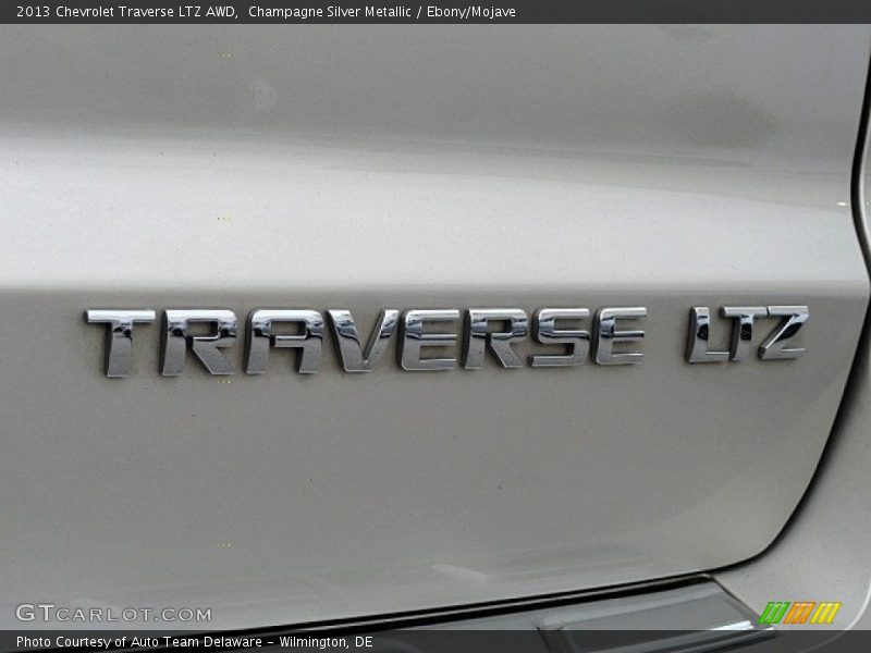 Champagne Silver Metallic / Ebony/Mojave 2013 Chevrolet Traverse LTZ AWD