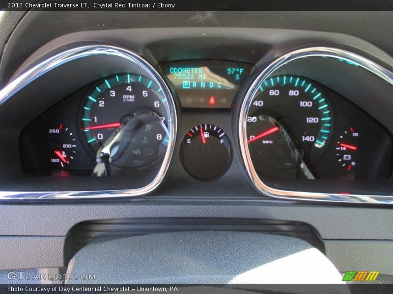 Crystal Red Tintcoat / Ebony 2012 Chevrolet Traverse LT