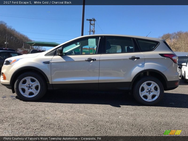 White Gold / Charcoal Black 2017 Ford Escape S