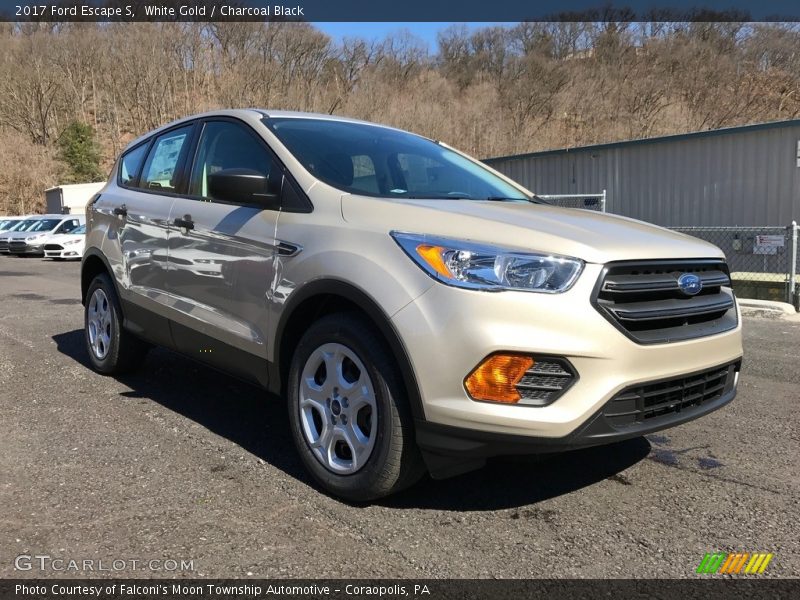 White Gold / Charcoal Black 2017 Ford Escape S