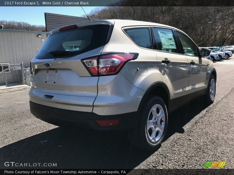 White Gold / Charcoal Black 2017 Ford Escape S