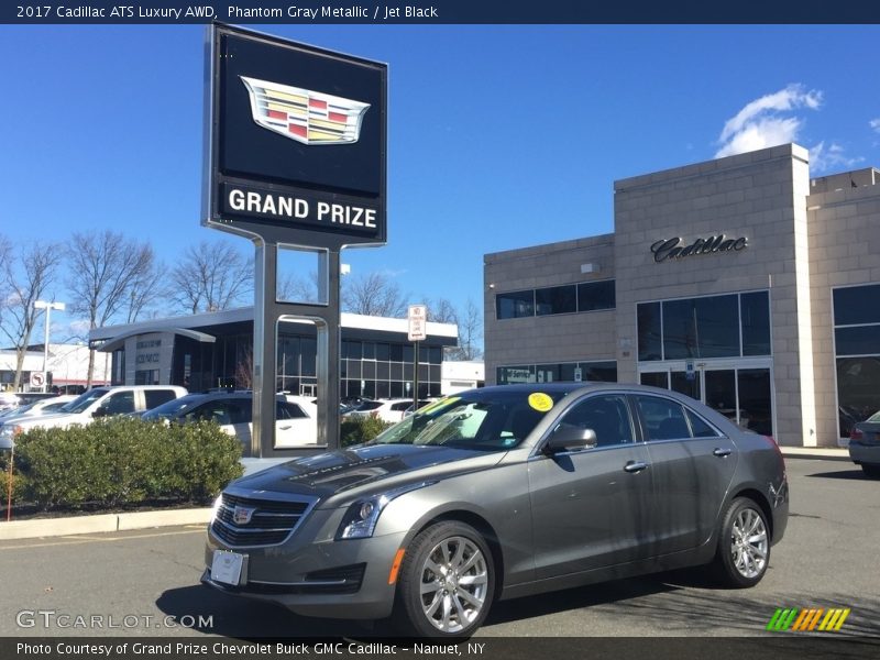 Phantom Gray Metallic / Jet Black 2017 Cadillac ATS Luxury AWD