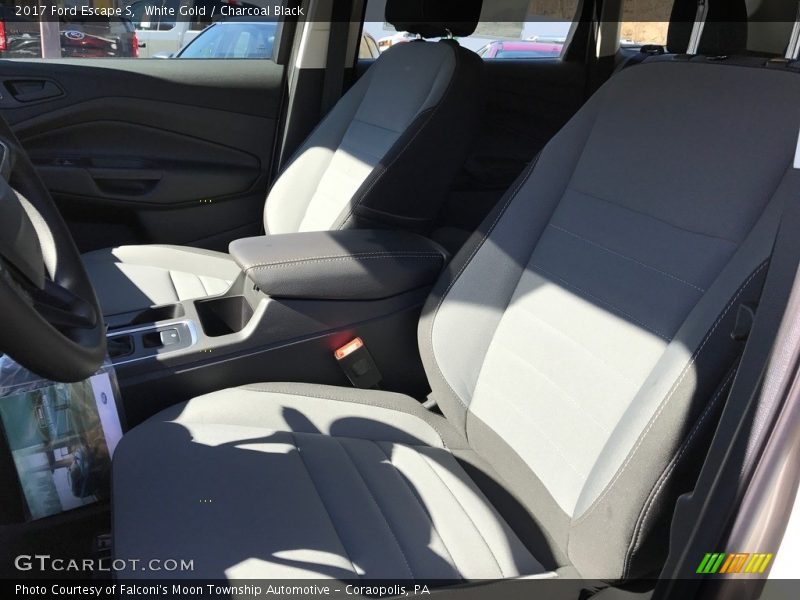 White Gold / Charcoal Black 2017 Ford Escape S