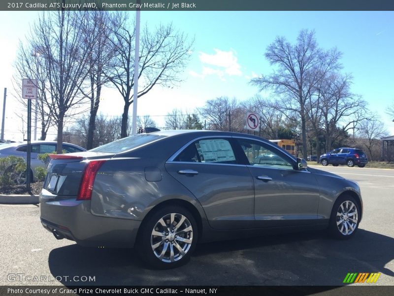 Phantom Gray Metallic / Jet Black 2017 Cadillac ATS Luxury AWD