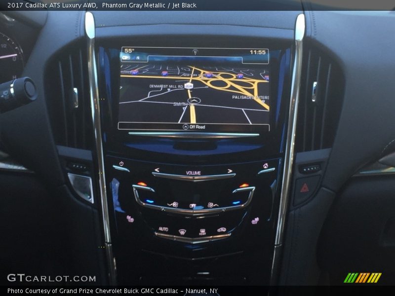 Phantom Gray Metallic / Jet Black 2017 Cadillac ATS Luxury AWD