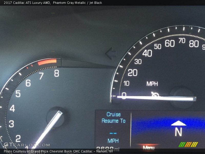 Phantom Gray Metallic / Jet Black 2017 Cadillac ATS Luxury AWD