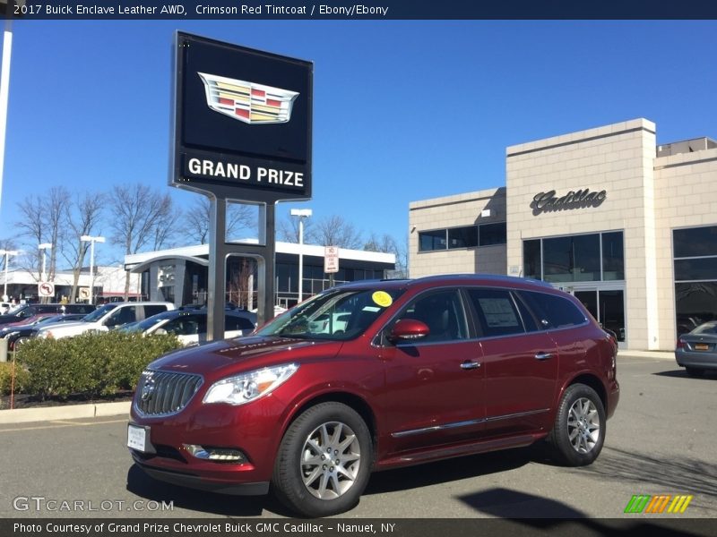 Crimson Red Tintcoat / Ebony/Ebony 2017 Buick Enclave Leather AWD