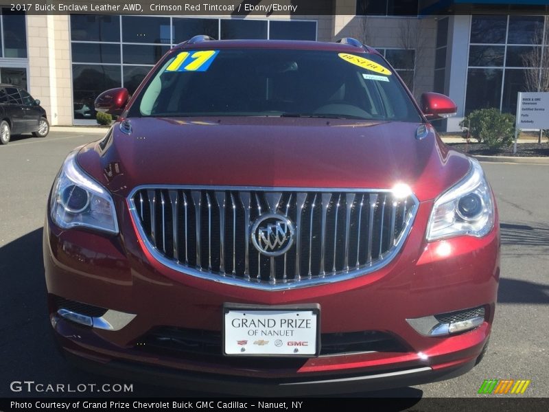 Crimson Red Tintcoat / Ebony/Ebony 2017 Buick Enclave Leather AWD