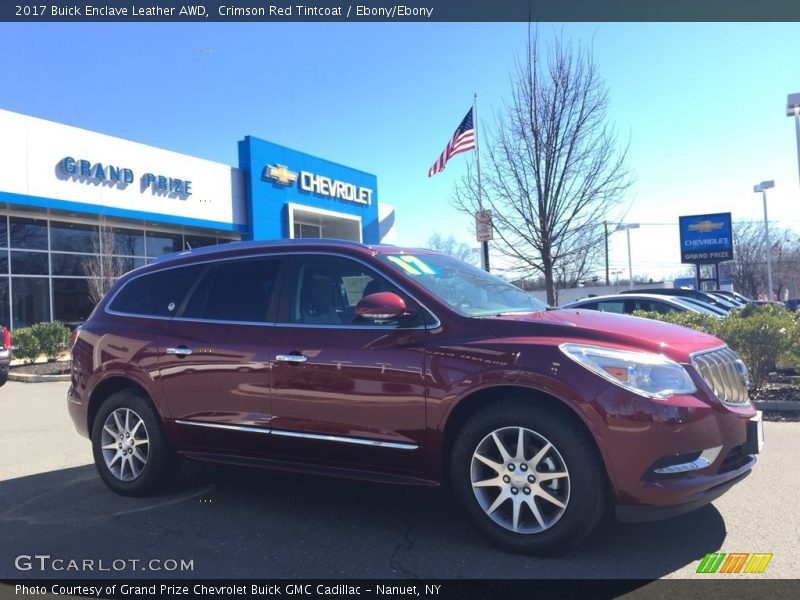 Crimson Red Tintcoat / Ebony/Ebony 2017 Buick Enclave Leather AWD