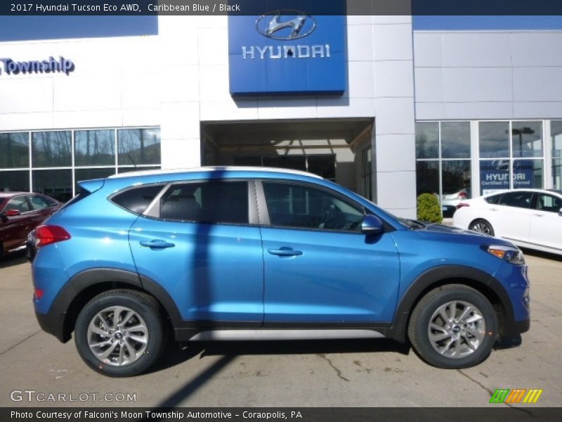 Caribbean Blue / Black 2017 Hyundai Tucson Eco AWD