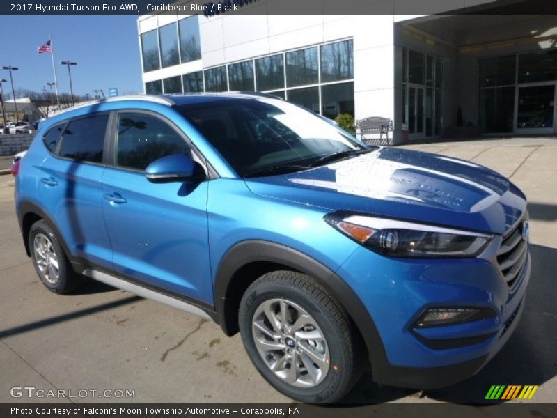 Caribbean Blue / Black 2017 Hyundai Tucson Eco AWD