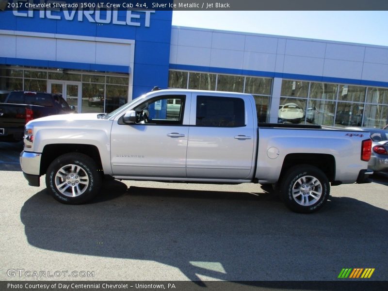 Silver Ice Metallic / Jet Black 2017 Chevrolet Silverado 1500 LT Crew Cab 4x4