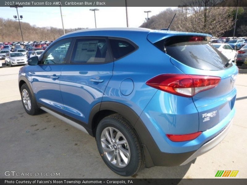 Caribbean Blue / Black 2017 Hyundai Tucson Eco AWD