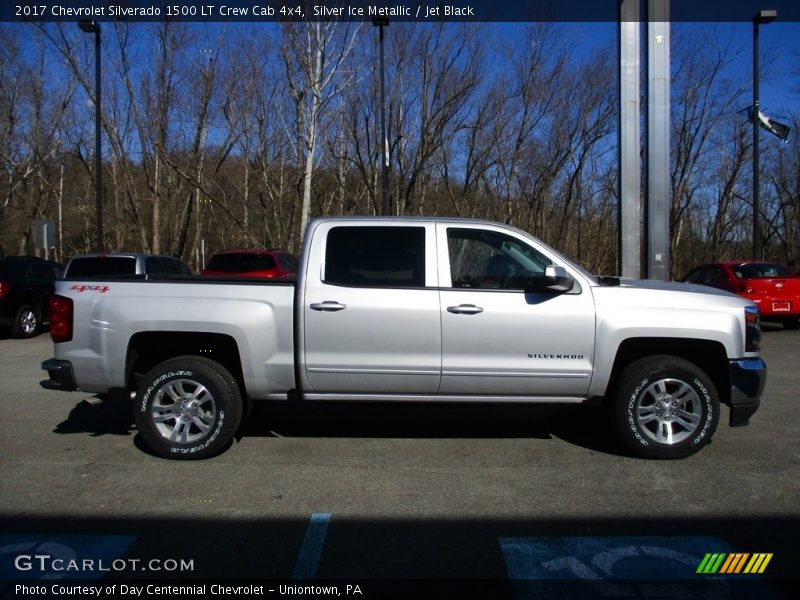 Silver Ice Metallic / Jet Black 2017 Chevrolet Silverado 1500 LT Crew Cab 4x4