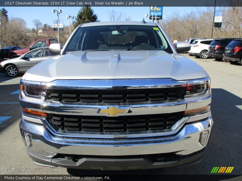 Silver Ice Metallic / Jet Black 2017 Chevrolet Silverado 1500 LT Crew Cab 4x4