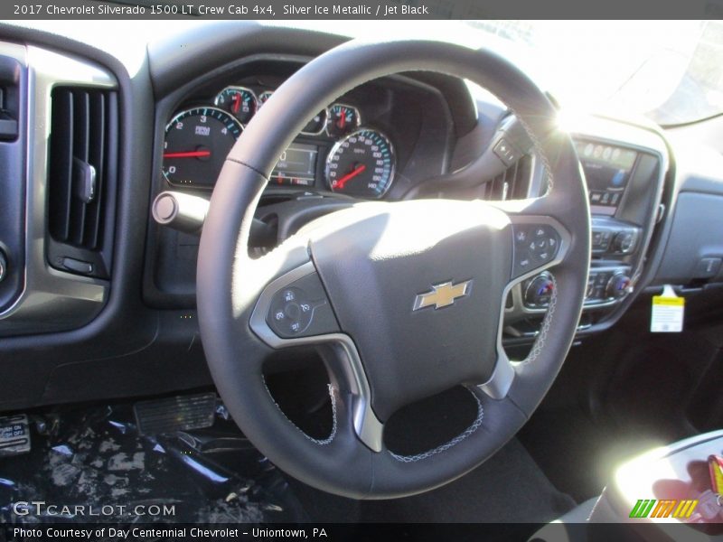 Silver Ice Metallic / Jet Black 2017 Chevrolet Silverado 1500 LT Crew Cab 4x4