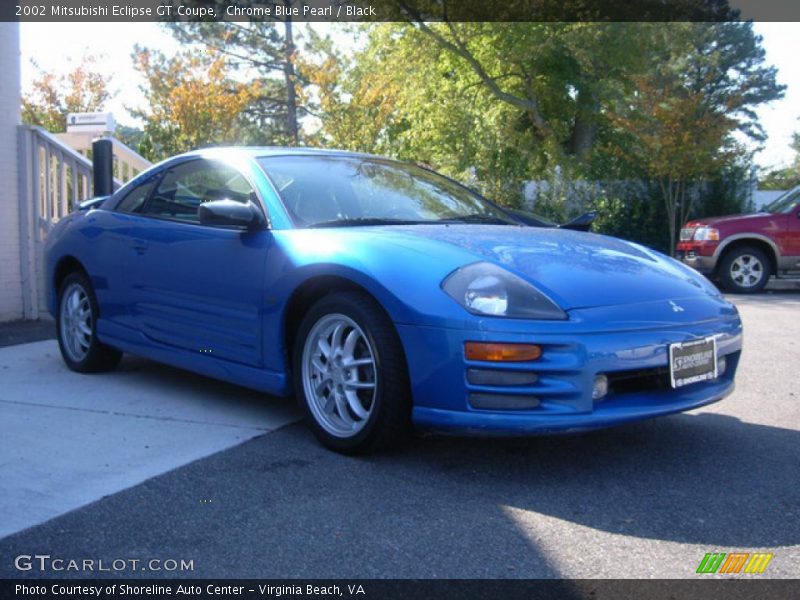 Chrome Blue Pearl / Black 2002 Mitsubishi Eclipse GT Coupe