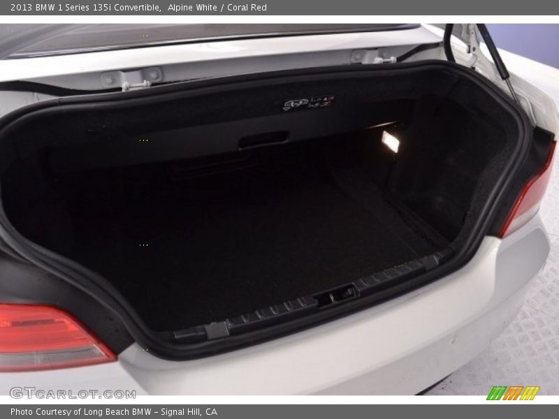 Alpine White / Coral Red 2013 BMW 1 Series 135i Convertible