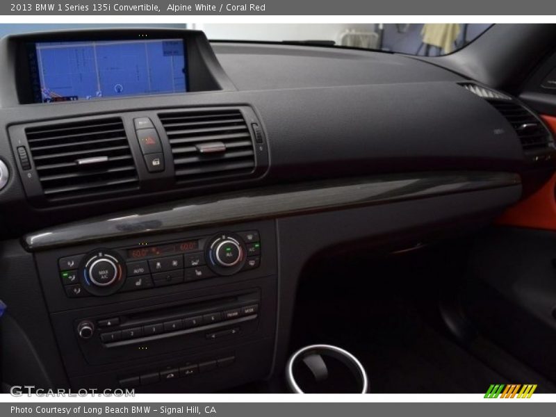 Alpine White / Coral Red 2013 BMW 1 Series 135i Convertible