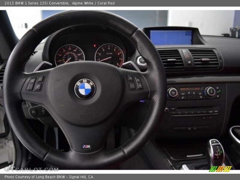 Alpine White / Coral Red 2013 BMW 1 Series 135i Convertible