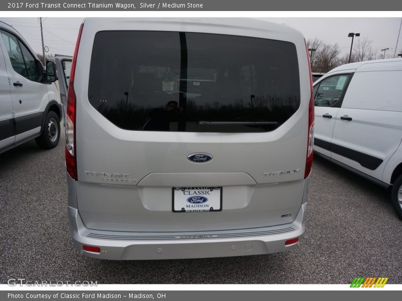 Silver / Medium Stone 2017 Ford Transit Connect Titanium Wagon