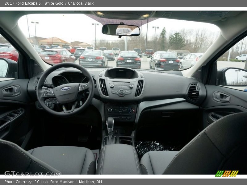 White Gold / Charcoal Black 2017 Ford Escape S