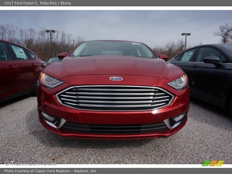 Ruby Red / Ebony 2017 Ford Fusion S