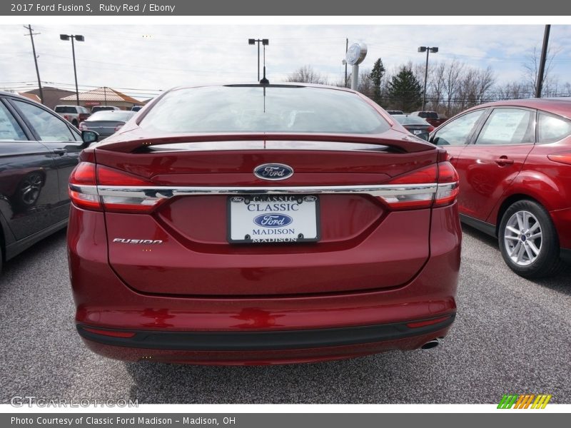 Ruby Red / Ebony 2017 Ford Fusion S