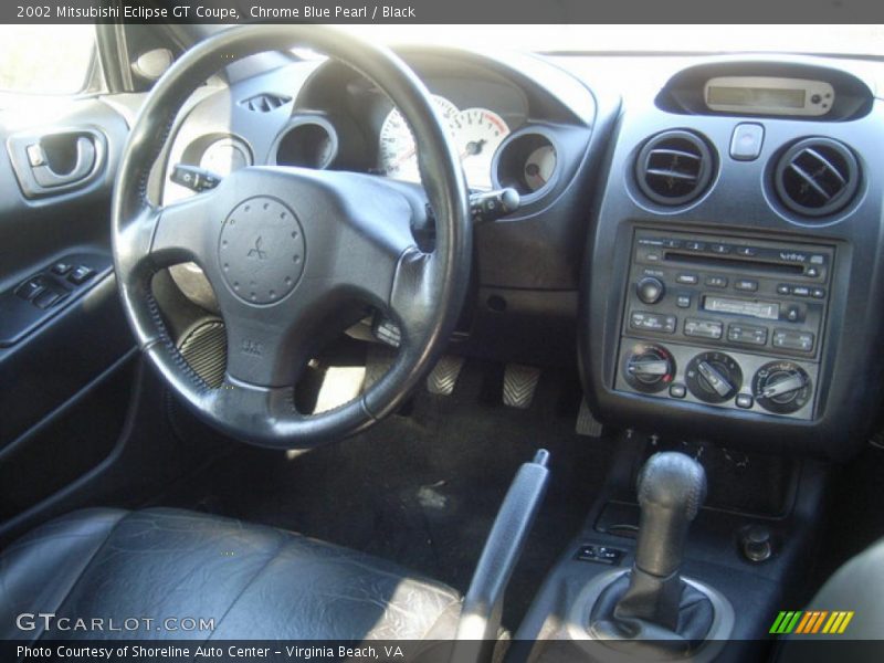 Chrome Blue Pearl / Black 2002 Mitsubishi Eclipse GT Coupe