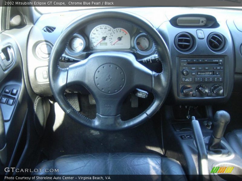 Chrome Blue Pearl / Black 2002 Mitsubishi Eclipse GT Coupe