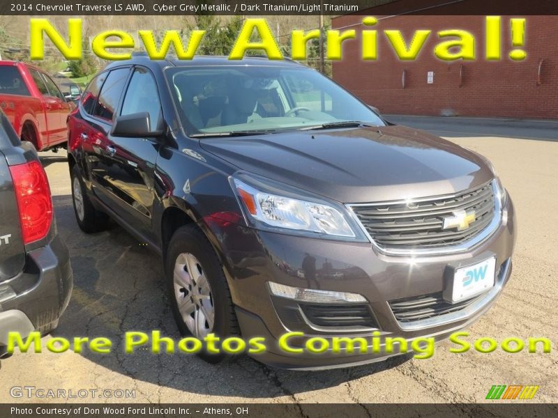 Cyber Grey Metallic / Dark Titanium/Light Titanium 2014 Chevrolet Traverse LS AWD