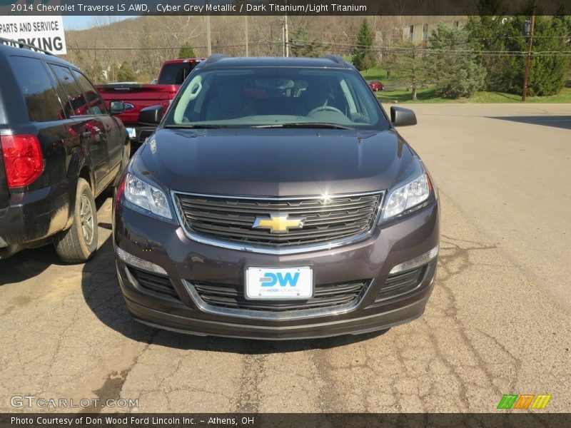 Cyber Grey Metallic / Dark Titanium/Light Titanium 2014 Chevrolet Traverse LS AWD